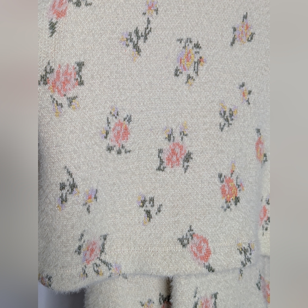 Daily Practice by Anthropologie Floral Printed Sweater Dress Set Size Large - Picture 6 of 10
